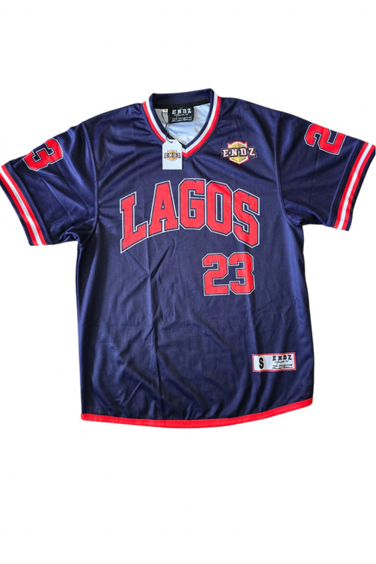 Endz Lagos Jersey - Blue and Red- Shitta
